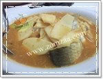 แกงส้มปลากระบอกยอดมะพร้าวอ่อน (Tamarind Soup with Mullet and Coconut Shoots)